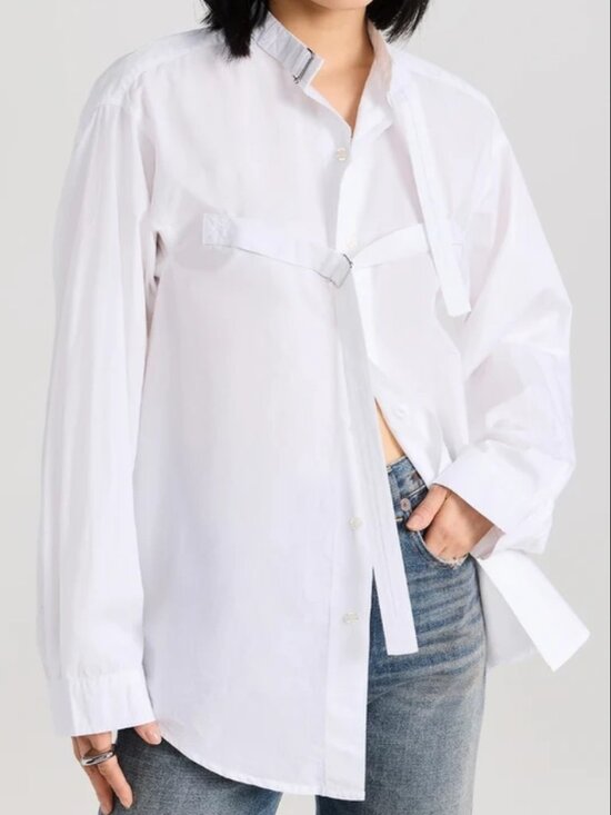R13 Tops - R13 Seamless Button-Up Shirt With Buckled Straps